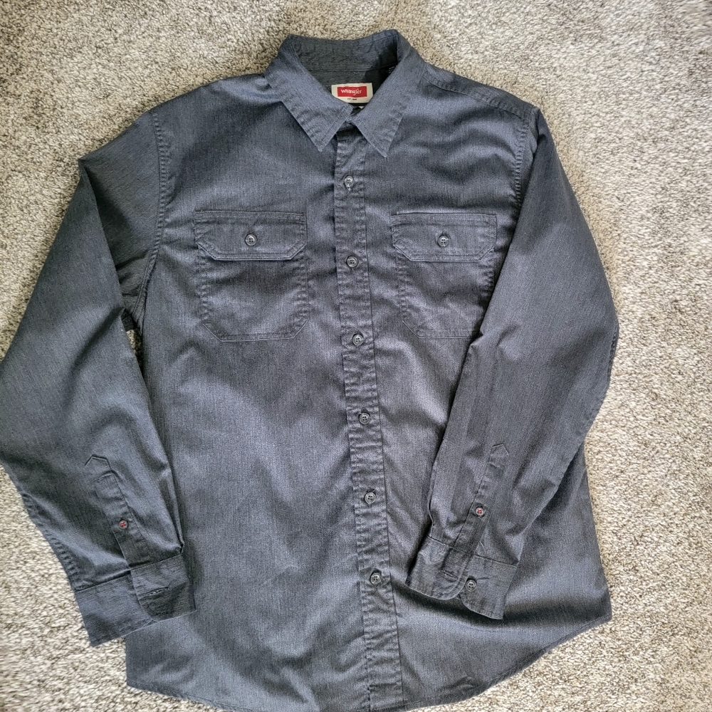 MEN’S WRANGLER® LONG SLEEVE TWILL/DENIM SHIRT